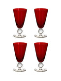 Vintage 1930s Morgantown Ruby Small Tumblers Weston Table