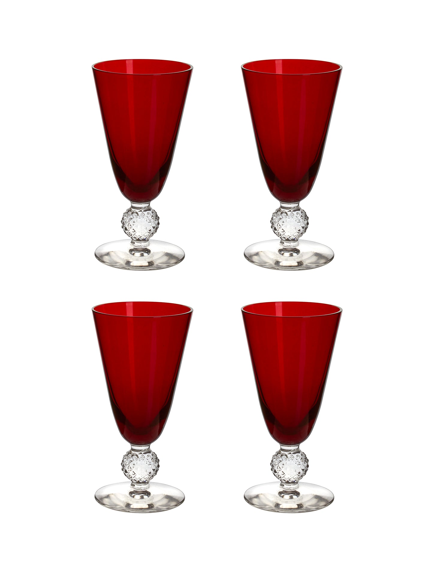 Vintage 1930s Morgantown Ruby Small Tumblers Weston Table