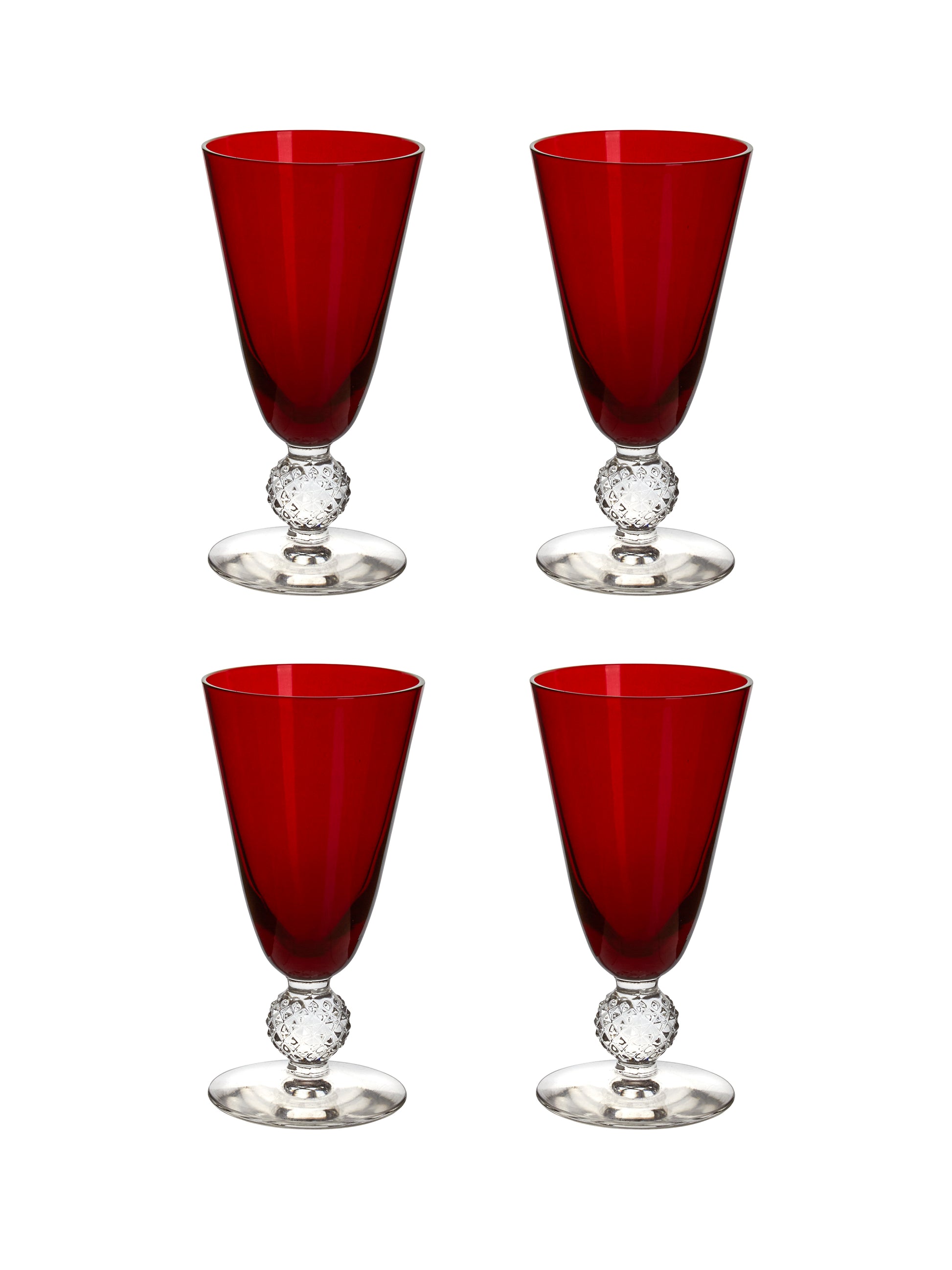 Vintage 1930s Morgantown Ruby Small Tumblers Weston Table