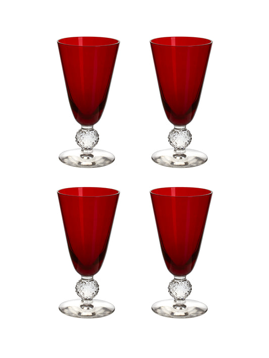 Vintage 1930s Morgantown Ruby Small Tumblers Weston Table