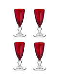 Vintage 1930s Morgantown Ruby Trumpet Cordial Glasses Weston Table