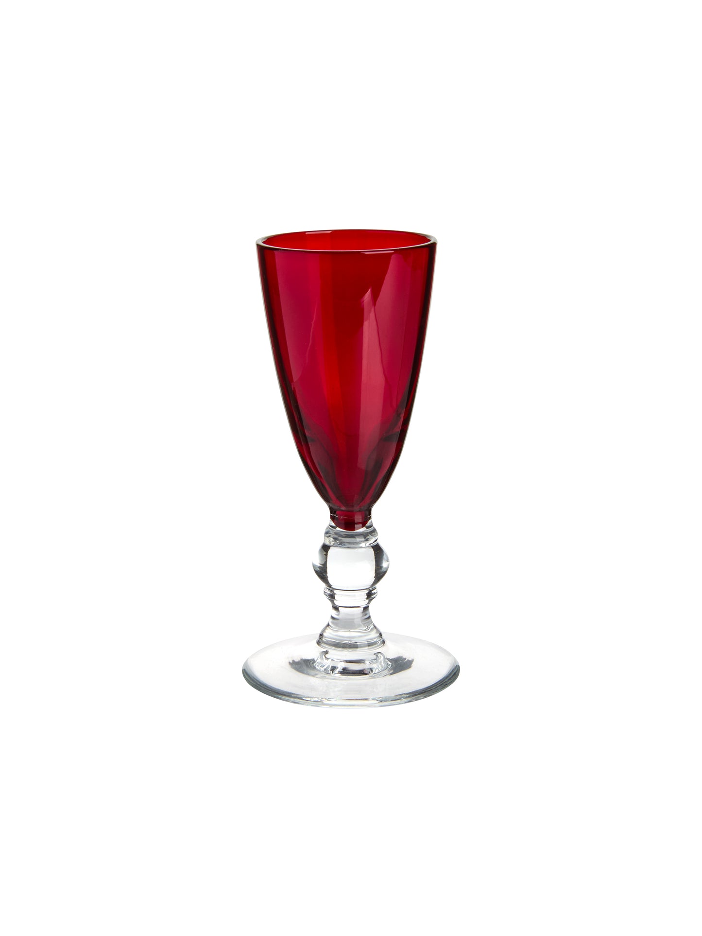 Vintage 1930s Morgantown Ruby Trumpet Cordial Glasses Weston Table
