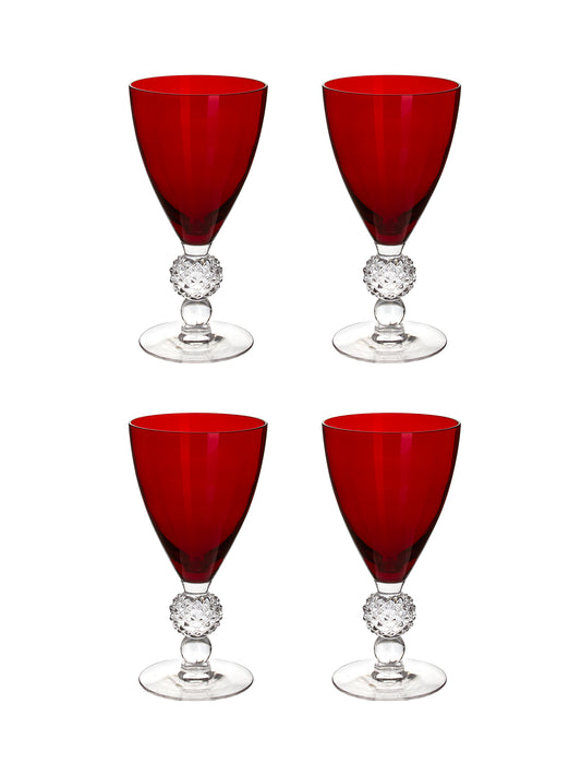 Vintage 1930s Morgantown Ruby Wine Glasses Weston Table