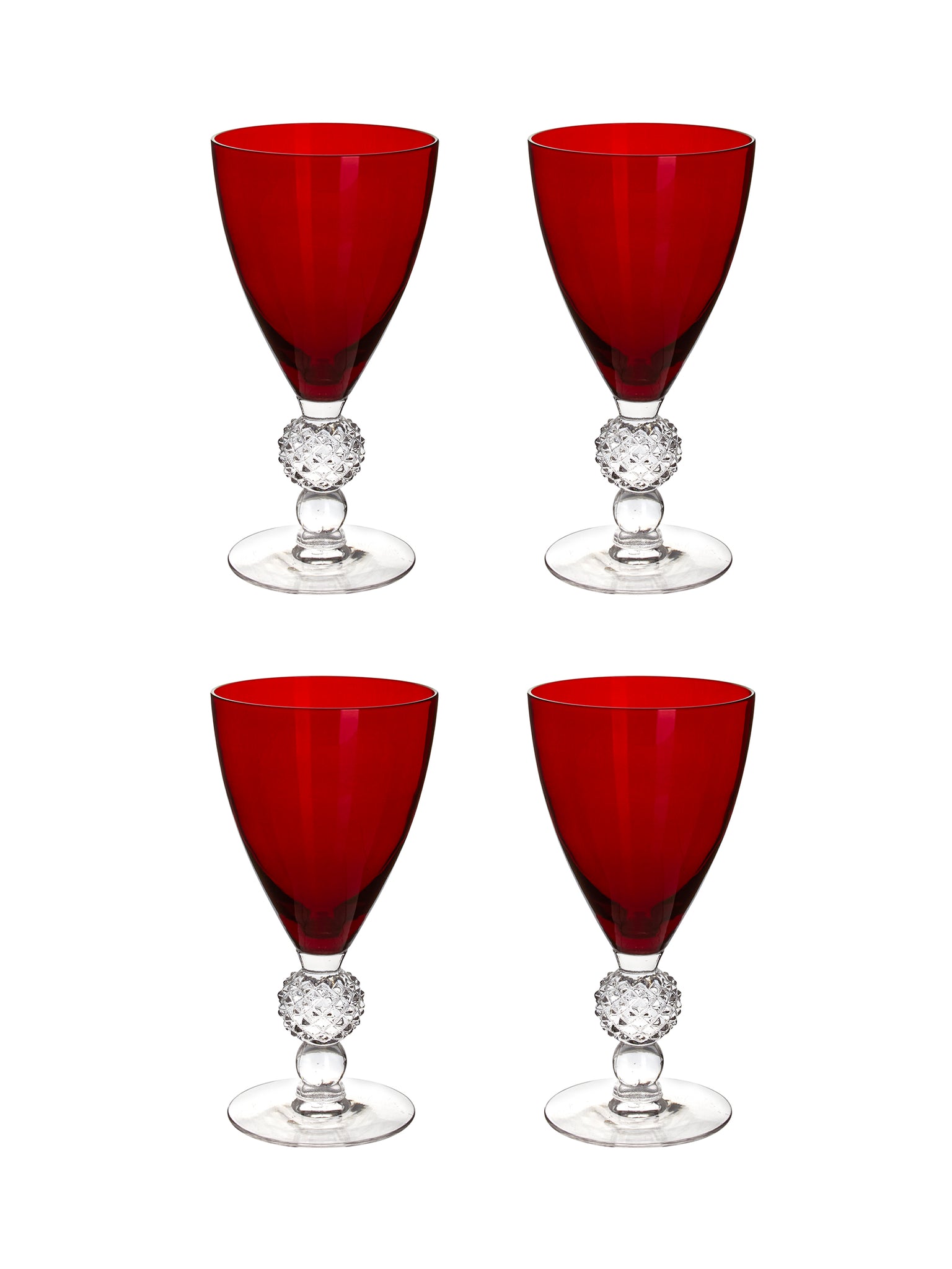 Vintage 1930s Morgantown Ruby Wine Glasses Weston Table