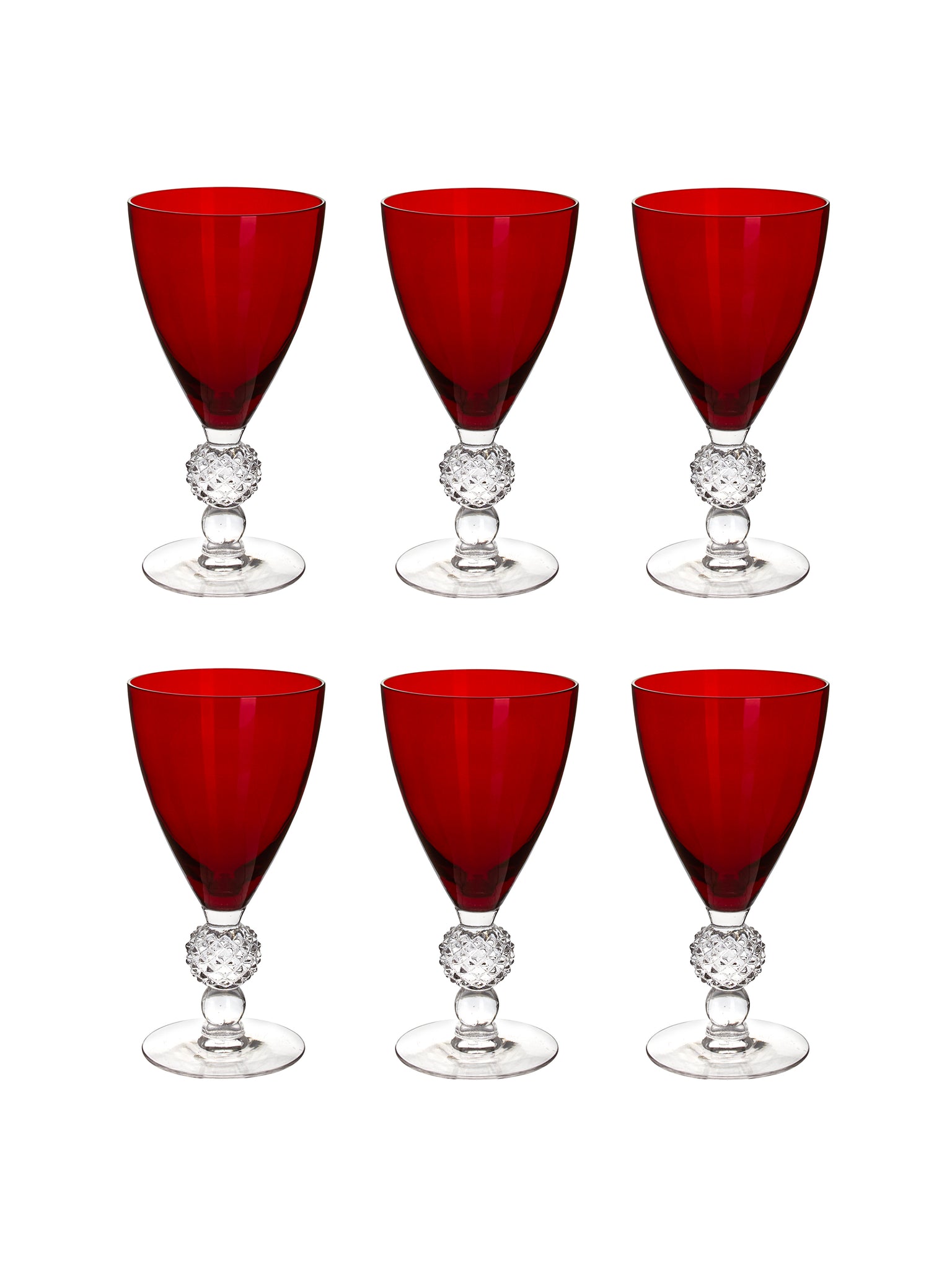 Vintage 1930s Morgantown Ruby Wine Glasses Weston Table