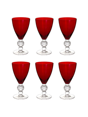  Vintage 1930s Morgantown Ruby Wine Glasses Weston Table 
