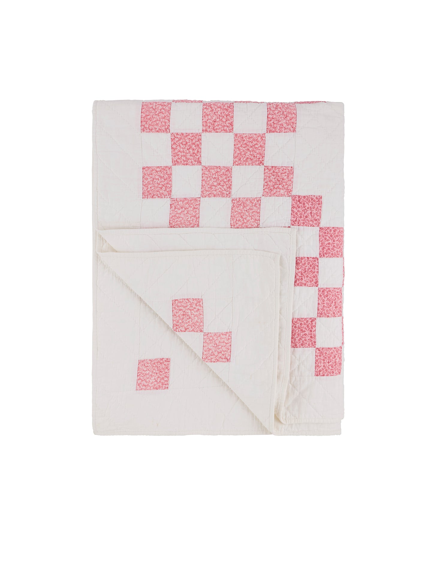 Vintage 1930s Pink Flower Quilt Weston Table
