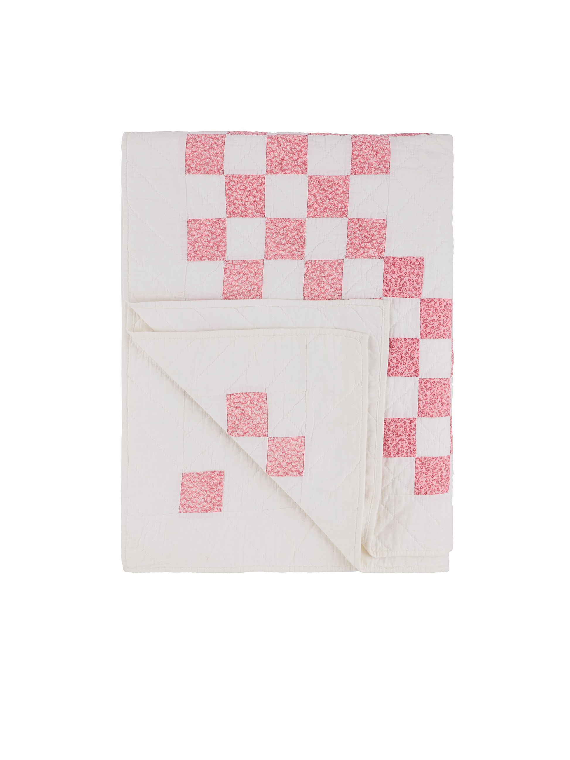 Vintage 1930s Pink Flower Quilt Weston Table