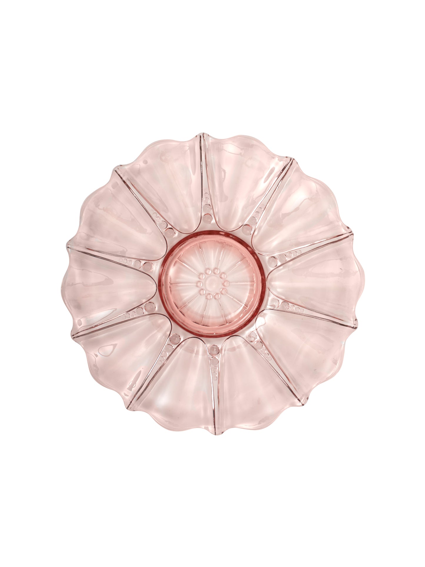 Vintage 1930s Pink Glass Oyster Platter Weston Table