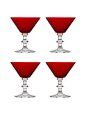 Vintage 1930s Ruby Morgantown Cocktail Glasses Weston Table