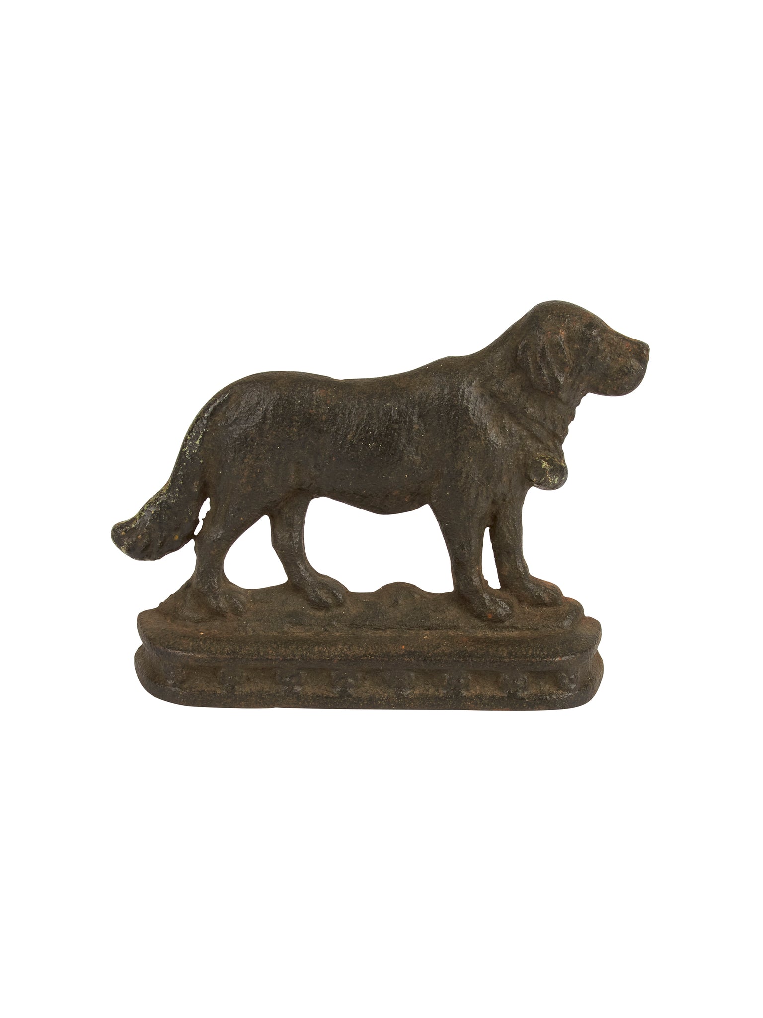 Vintage 1930s Saint Bernard Cast Iron Doorstop Weston Table