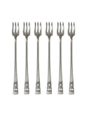 Vintage 1930s Silver Plate Coronation Oyster Forks Set of Six Weston Table