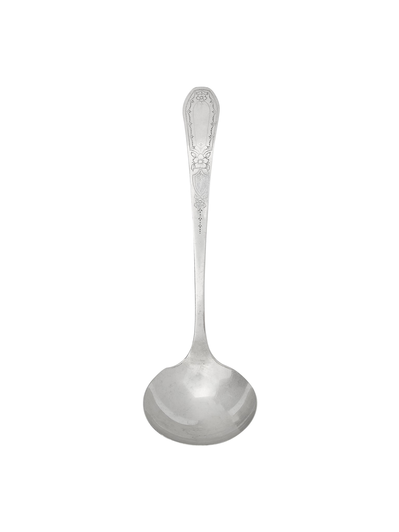 Vintage 1930s Silver Plate Floral Engraved Ladle Weston Table
