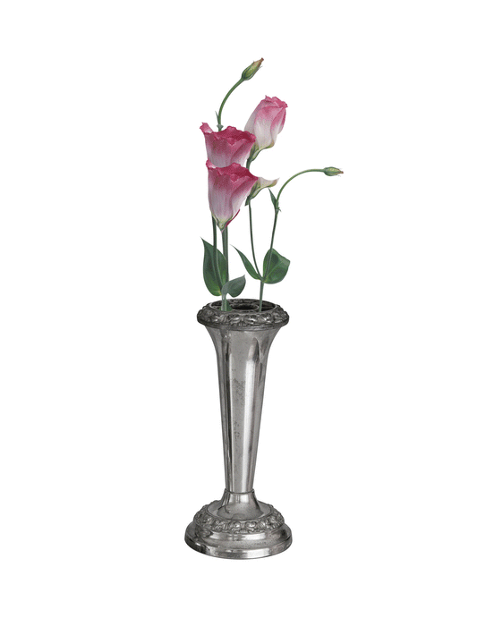 Vintage 1930s Silver Plate Rose Candlestick Flower Frog Weston Table
