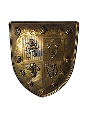  Vintage 1930s Brass Tudor Ornamental Shield 