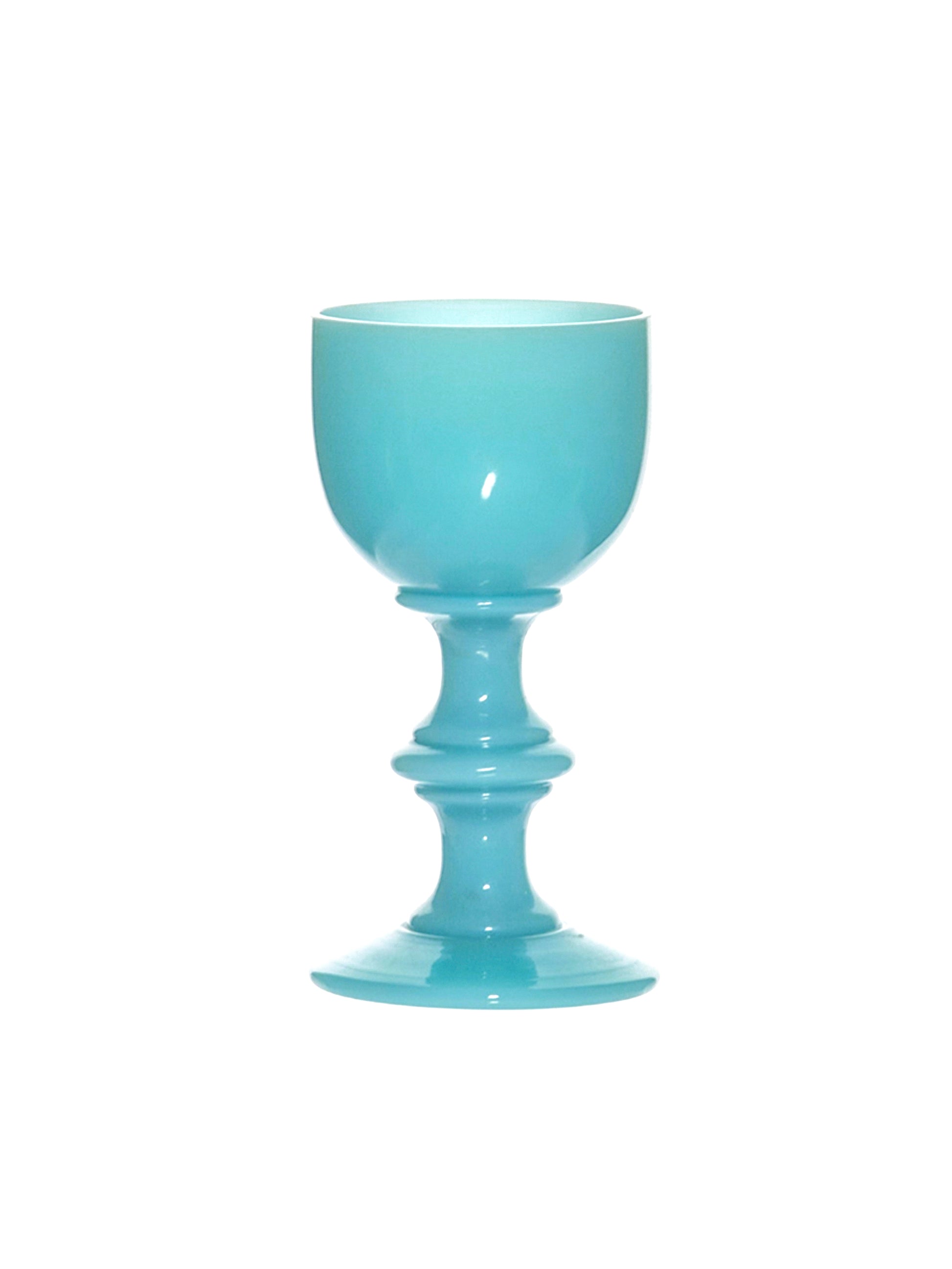 Vintage 1930s Vallerysthal Portieux Opaline Aperitif Glasses Weston Table