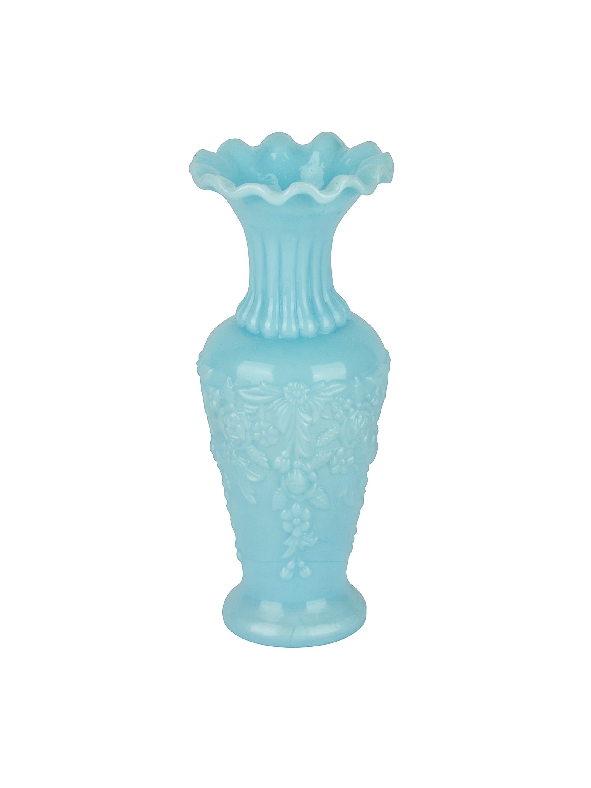 Vintage 1930s Vallerysthal Portieux Opaline Bud Vase Weston Table