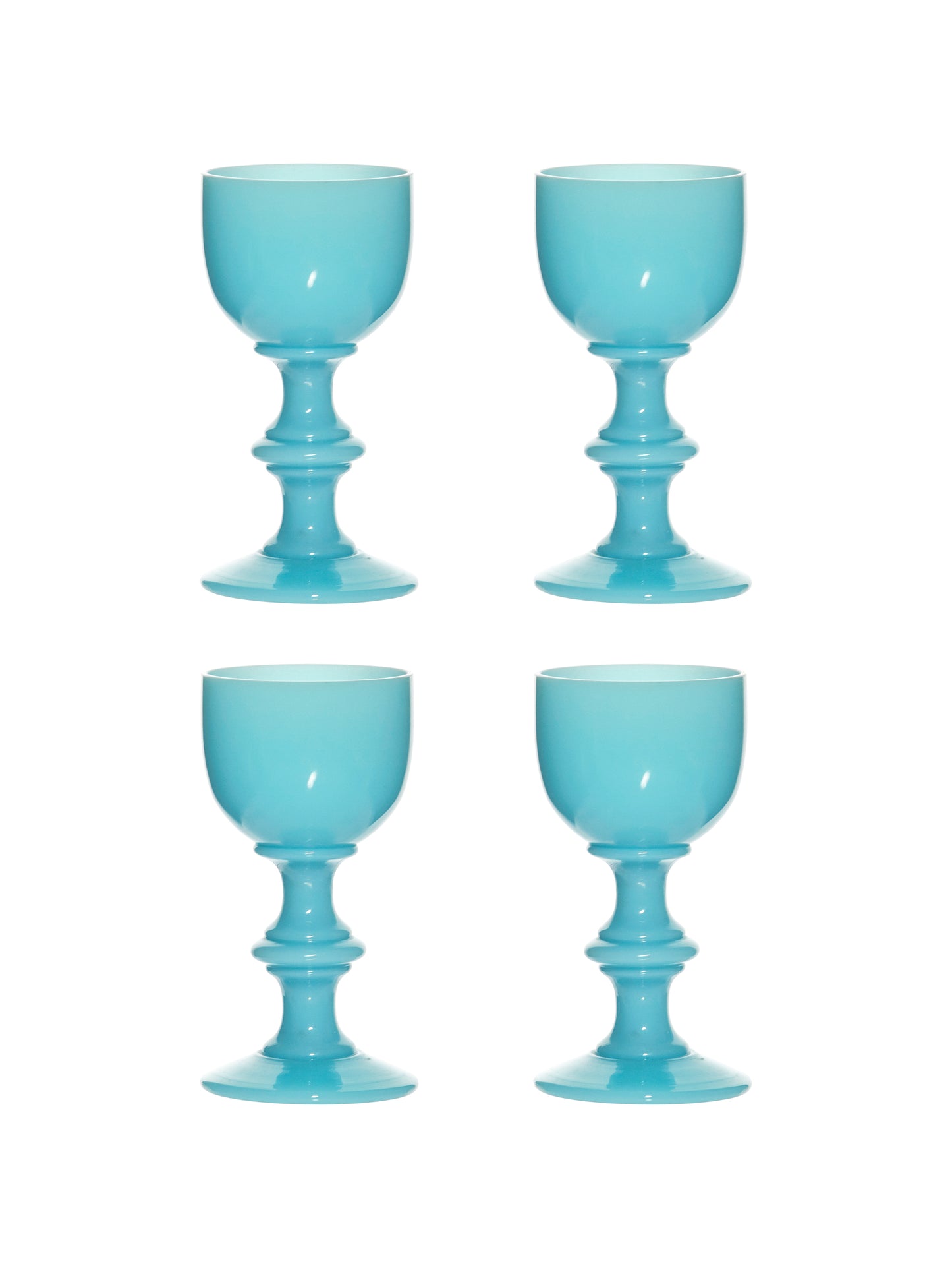 Vintage 1930s Vallerysthal Portieux Opaline Liqueur Glasses Weston Table