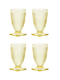 Vintage 1930s Yellow Horseshoe Footed Tumblers Weston Table