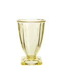 Vintage 1930s Yellow Square Foot Glass Set Weston Table