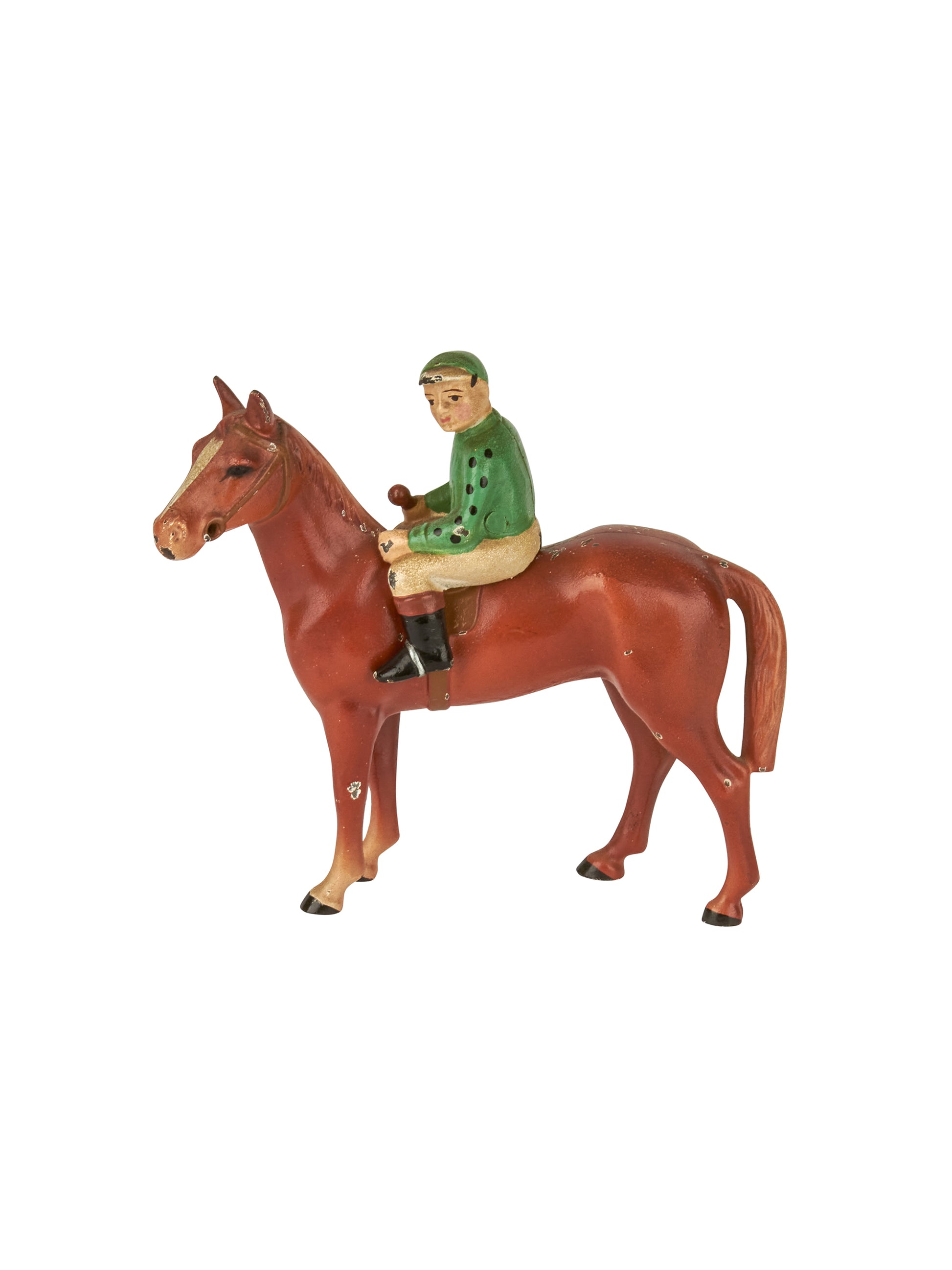 Vintage 1931 Hubley Cast Iron Jockey & Race Horse Weston Table