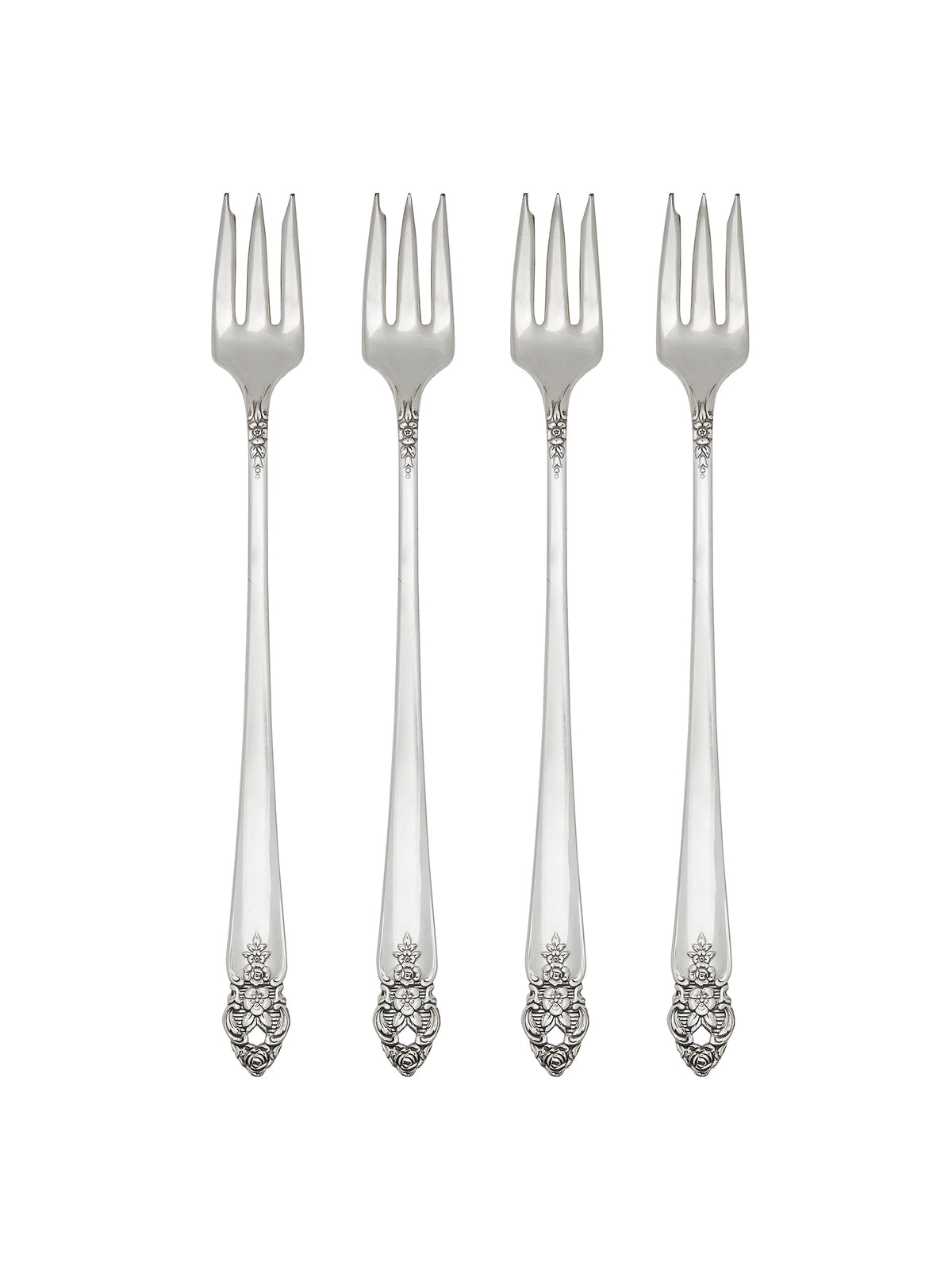 Vintage 1937 Holmes Edwards Lovely Lady Oyster Forks Set of Four Weston Table
