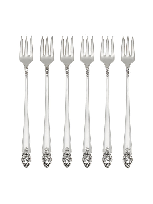 Vintage 1937 Holmes Edwards Lovely Lady Oyster Forks Set of Six Weston Table