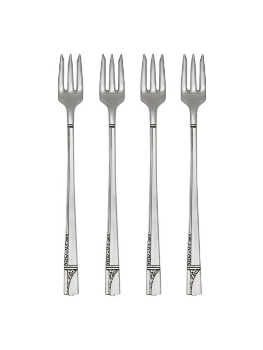Vintage 1937 Nobility Plate Caprice Silver Plate Oyster Forks Set of Six Weston Table