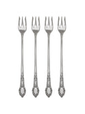 Vintage 1938 Rendezvous Old South Silver Plate Oyster Forks Set of Four Weston Table