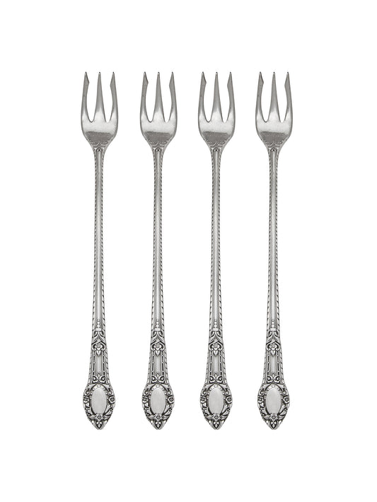 Vintage 1938 Rendezvous Old South Silver Plate Oyster Forks Weston Table