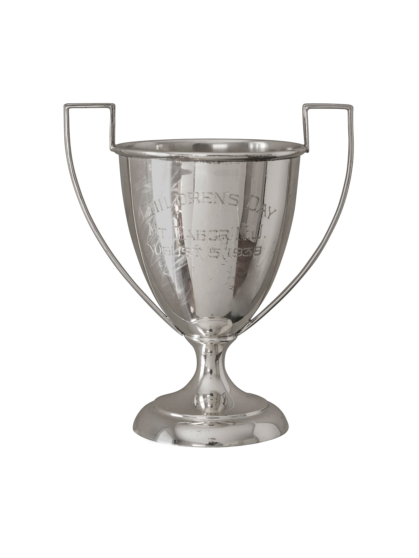 Vintage 1939 Sterling Children's Day Trophy Weston Table