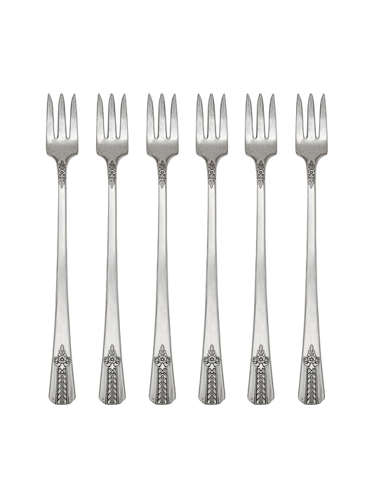 Vintage 1939 Vernon Romford Silver Plate Oyster Forks Set of Six Weston Table