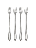 Vintage 1940s A. Rogers Silver Plate Trident Oyster Forks Set of Four Weston Table