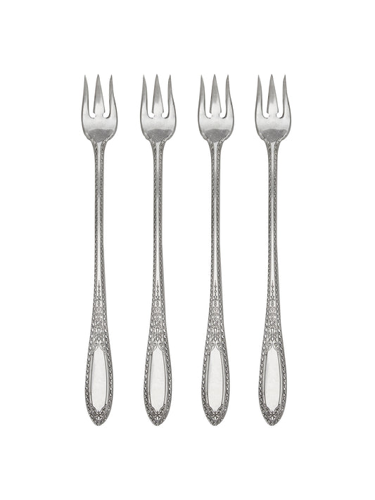 Vintage 1940s A. Rogers Silver Plate Trident Oyster Forks Weston Table