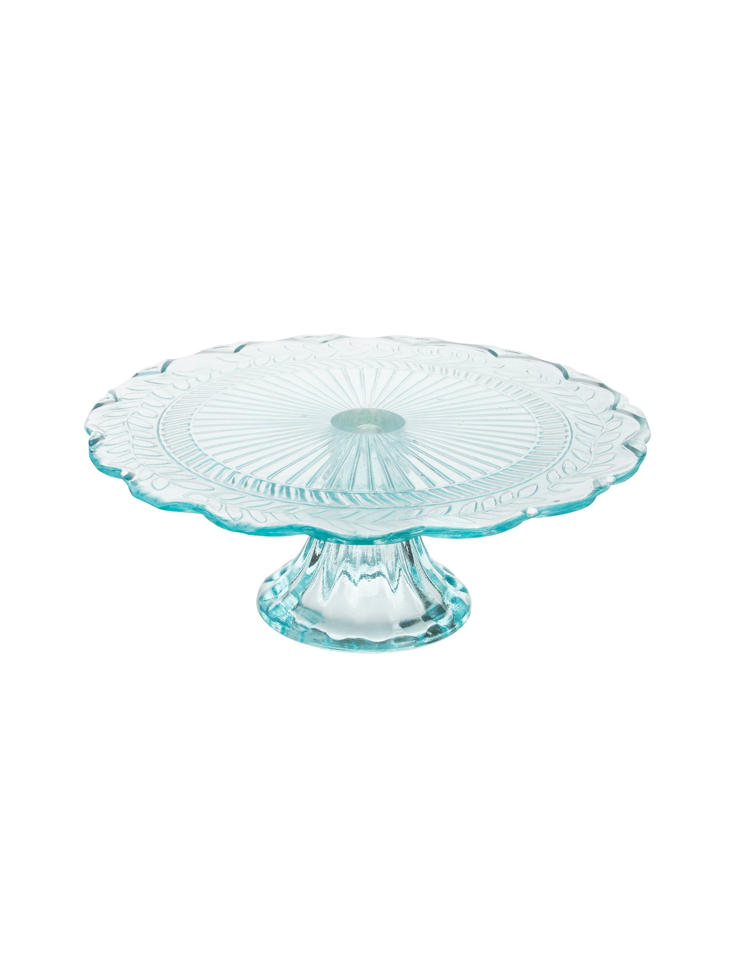 Vintage 1940s Aqua Vine Pedestal Cake Stand Weston Table