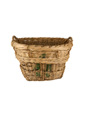  Vintage 1940s Blonde Wicker Champagne Grape Harvesting Basket Weston Table 