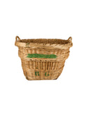 Vintage 1940s Blonde Wicker Champagne Grape Harvesting Basket Weston Table