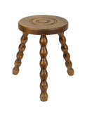 Vintage 1940s Bobbin Legged Milking Stool Five Weston Table