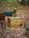 Vintage 1940s Brass Hunting Scene Coal Box Weston Table