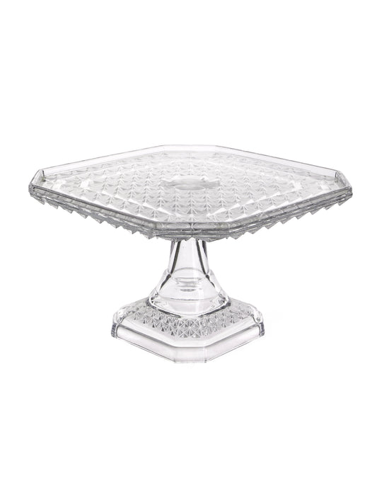 Vintage 1940s Clear Glass Cake Stand Weston Table