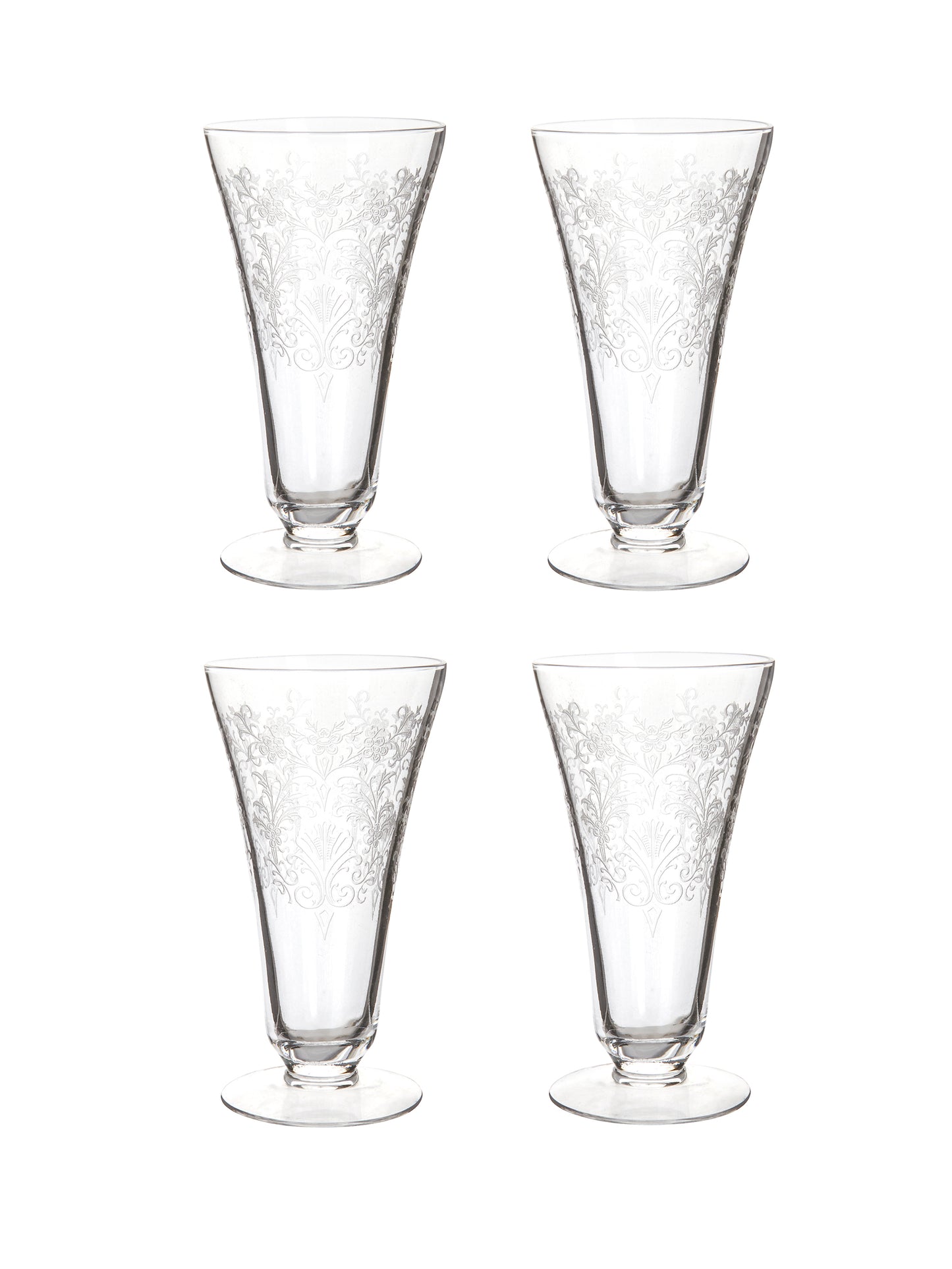 Vintage 1940s Duncan & Miller Adoration Iced Tea Glasses Weston Table