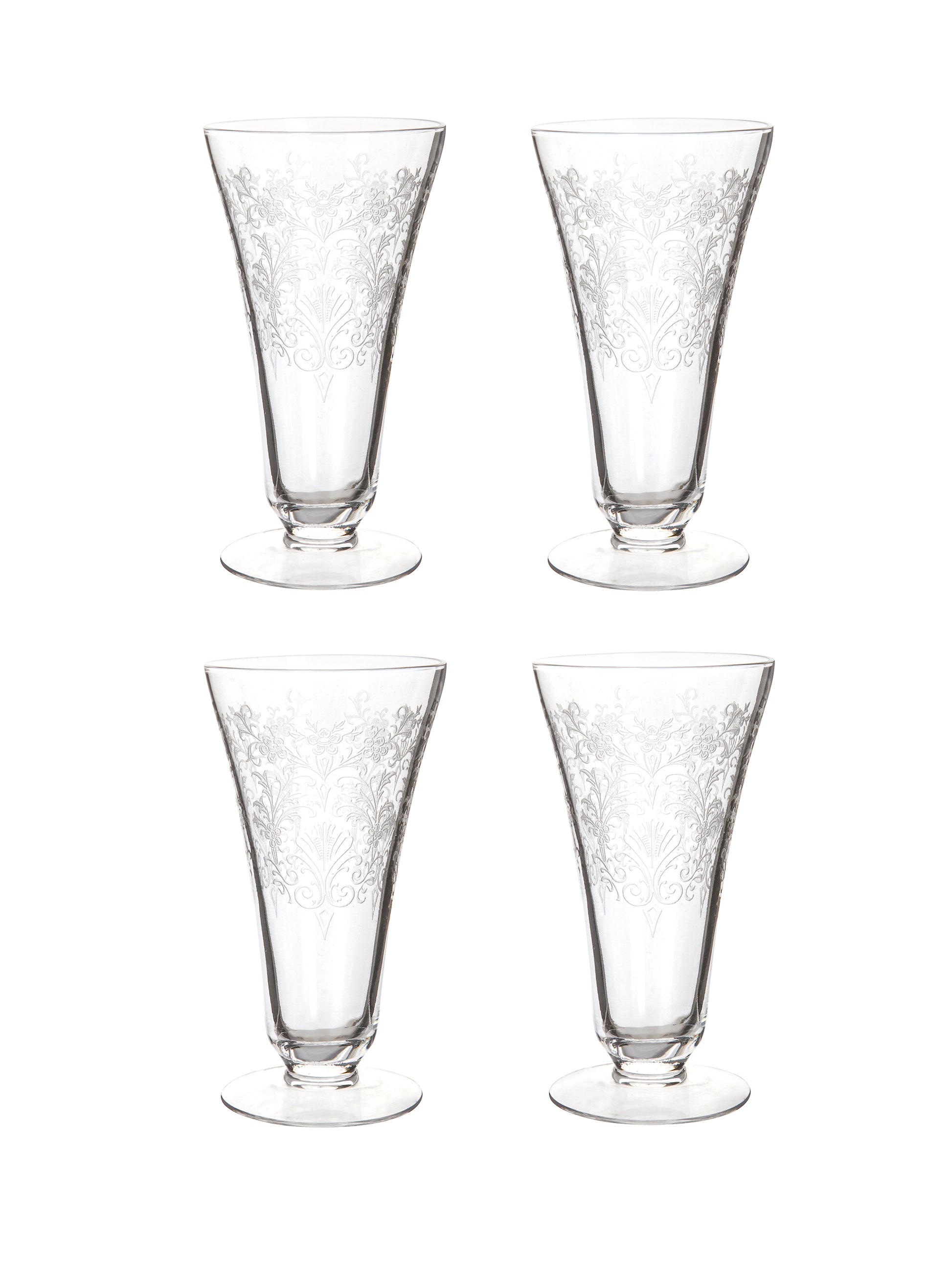 Vintage 1940s Duncan & Miller Adoration Iced Tea Glasses Weston Table