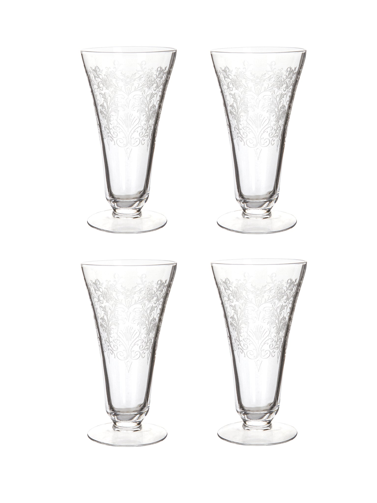Vintage 1940s Duncan & Miller Adoration Iced Tea Glasses Weston Table