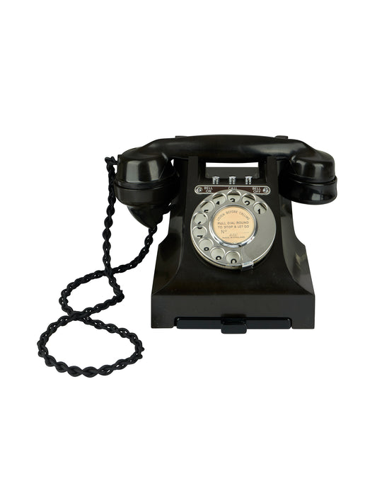 Vintage 1940s English General Post Office Bakelite Telephone Two Weston Table