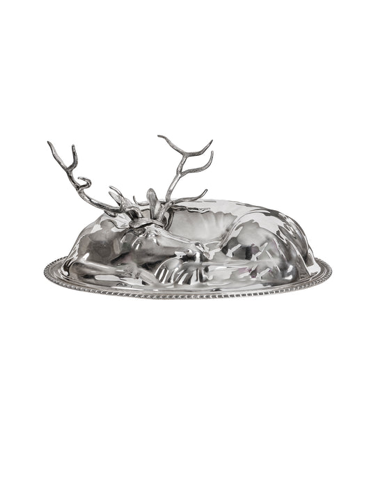 Vintage 1940s English Silver Plate Deer XL Serving Platter Weston Table