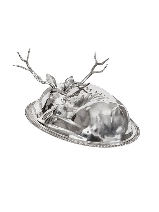 Vintage 1940s English Silver Plate Deer XL Serving Platter Weston Table
