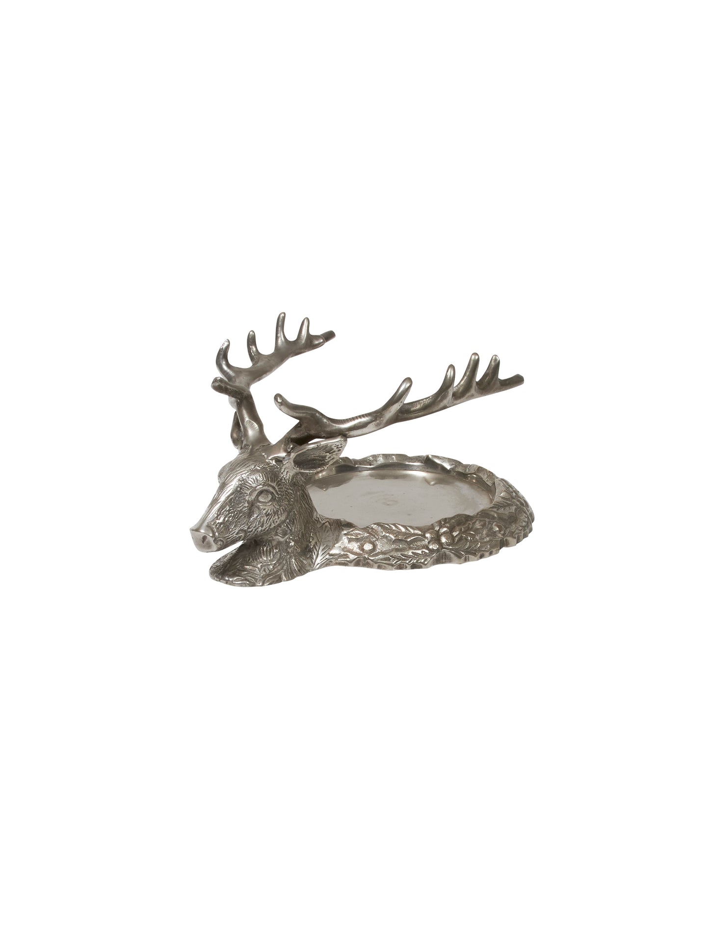 Vintage 1940s English Stag Head Pewter Wine Coaster Weston Table