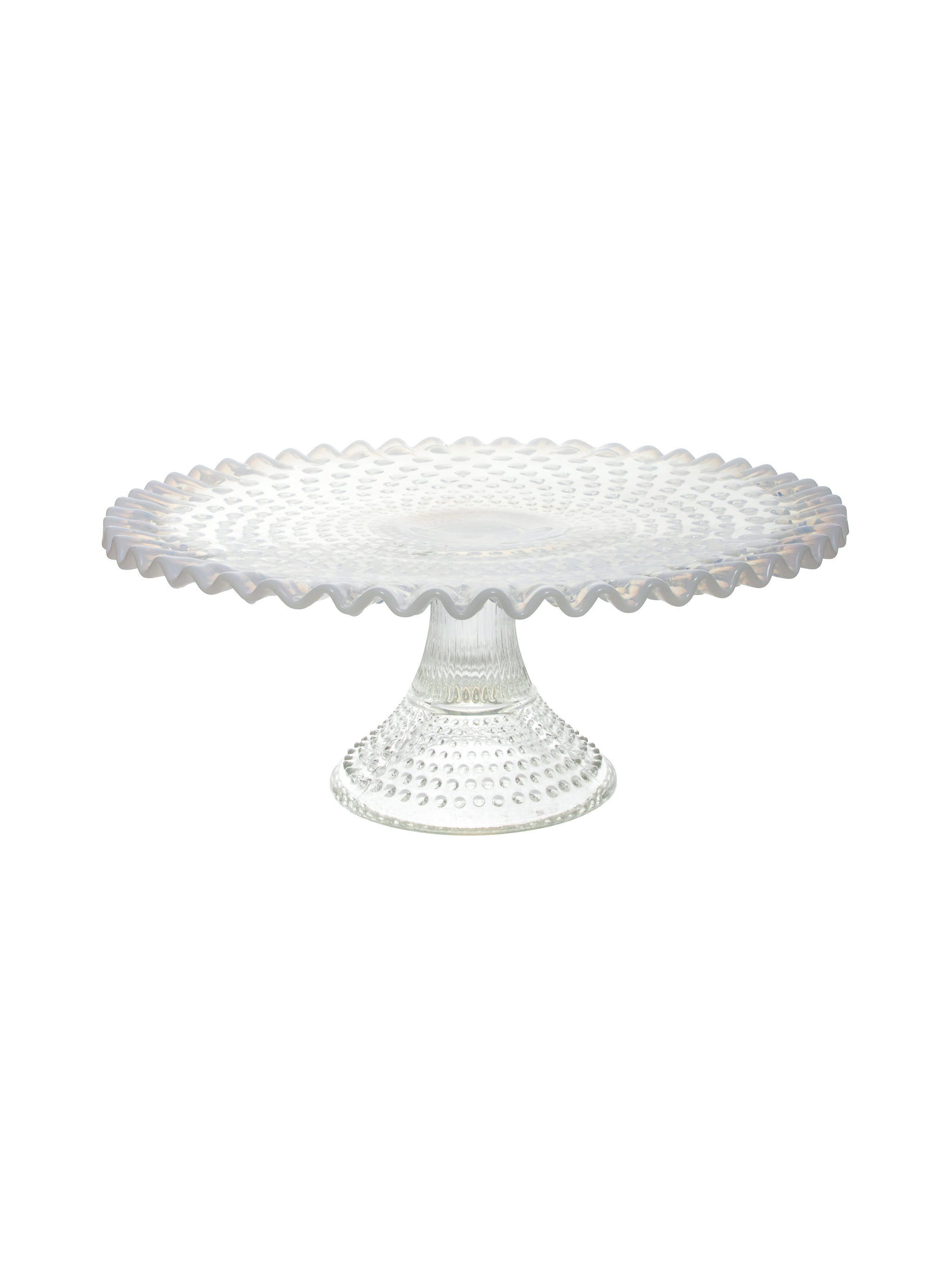 Fenton Milkglass Hobnail Cake Stand outlet Plate with Pedestal