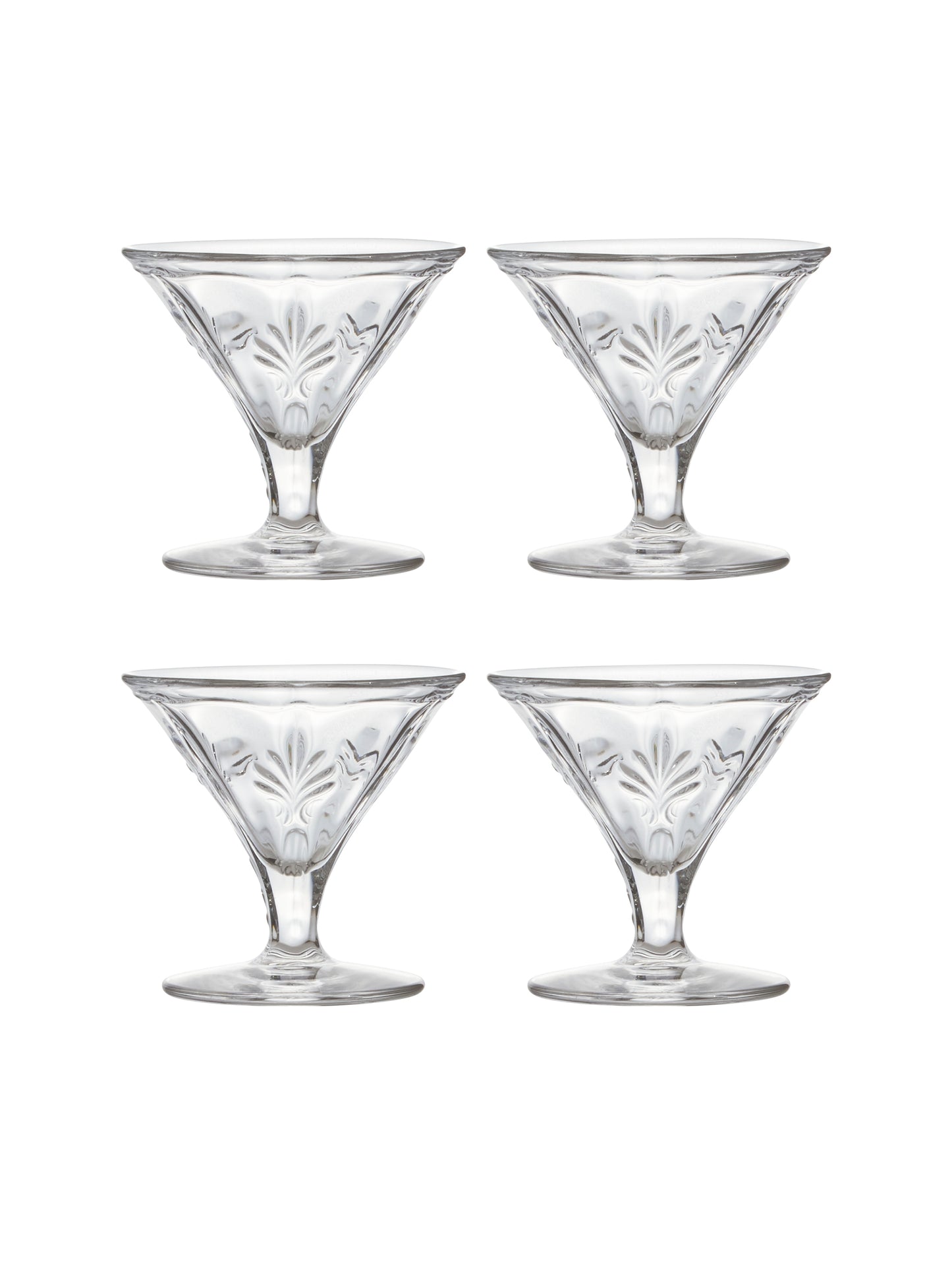 Vintage 1940s Fostoria Baroque Glasses Set of Four Weston Table