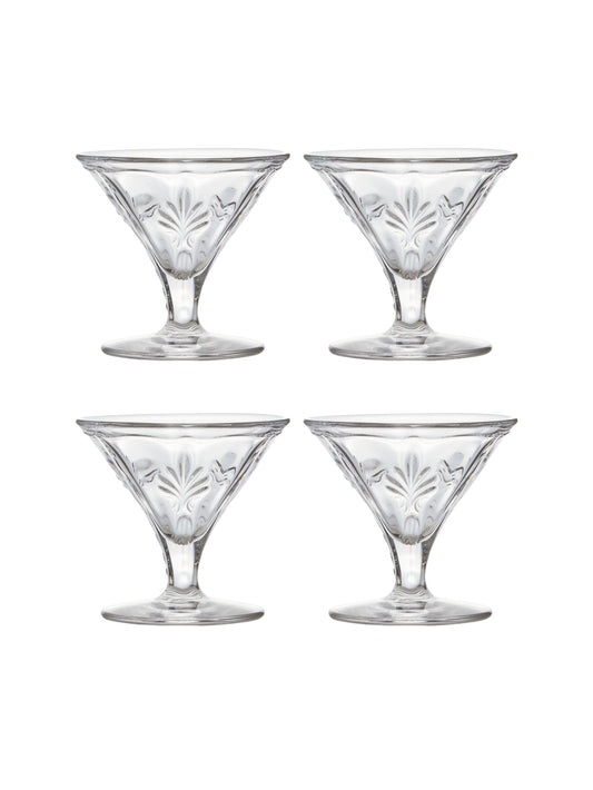 Vintage 1940s Fostoria Baroque Glasses Set of Four Weston Table